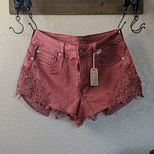 Cut off denim shorts